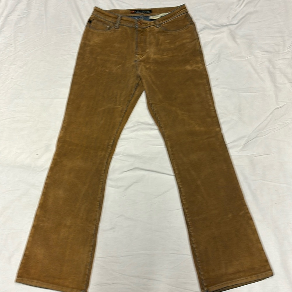 VINTAGE Parasuco Ergonomic Jeans Brown Corduroy Denim Pants Size 30 Waist Y2K
